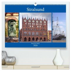 Stralsund - Perle der Ostsee (hochwertiger Premium Wandkalender 2026 DIN A2 quer), Kunstdruck in Hochglanz