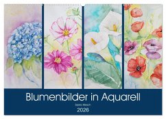 Blumenbilder in Aquarell (Wandkalender 2026 DIN A2 quer), CALVENDO Monatskalender Blumenbilder in Aquarell (Wandkalender 2026 DIN A2 quer), CALVENDO Monatskalender