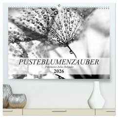 Pusteblumenzauber in schwarzweiß (hochwertiger Premium Wandkalender 2026 DIN A2 quer), Kunstdruck in Hochglanz