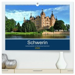 Schwerin - Landeshauptstadt von Mecklenburg-Vorpommern (hochwertiger Premium Wandkalender 2026 DIN A2 quer), Kunstdruck in Hochglanz