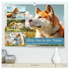 Cover Akita Inu in der Natur. Japans edle und sanfte Schönheit (hochwertiger Premium Wandkalender 2026 DIN A2 quer), Kunstdruck in Hochglanz