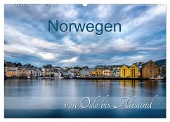 Norwegen von Oslo bis Ålesund (Wandkalender 2026 DIN A2 quer), CALVENDO Monatskalender