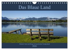Cover Das Blaue Land - Himmel, Seen und Berge im bayerischen Voralpenland (Wandkalender 2026 DIN A4 quer), CALVENDO Monatskalender