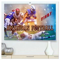 American Football - Fight (hochwertiger Premium Wandkalender 2026 DIN A2 quer), Kunstdruck in Hochglanz