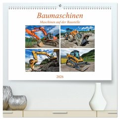 Cover Baumaschinen - Maschinen auf der Baustelle (hochwertiger Premium Wandkalender 2026 DIN A2 quer), Kunstdruck in Hochglanz