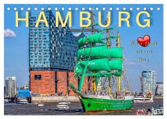 Hamburg - meine Stadt mit viel Herz (Tischkalender 2026 DIN A5 quer), CALVENDO Monatskalender
