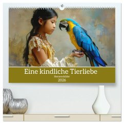 Eine kindliche Tierliebe - Herzensbilder (hochwertiger Premium Wandkalender 2026 DIN A2 quer), Kunstdruck in Hochglanz Eine kindliche Tierliebe - Herzensbilder (hochwertiger Premium Wandkalender 2026 DIN A2 quer), Kunstdruck in Hochglanz