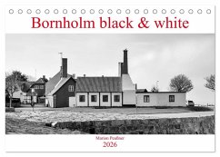 Bornholm black & white (Tischkalender 2026 DIN A5 quer), CALVENDO Monatskalender