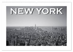 New York in schwarz weiss (Wandkalender 2026 DIN A2 quer), CALVENDO Monatskalender