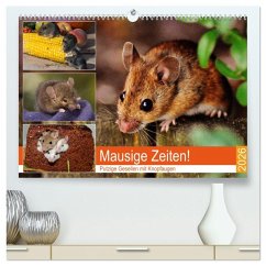 Mausige Zeiten! Putzige Gesellen mit Knopfaugen (hochwertiger Premium Wandkalender 2026 DIN A2 quer), Kunstdruck in Hochglanz