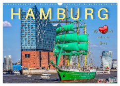 Cover Hamburg - meine Stadt mit viel Herz (Wandkalender 2026 DIN A3 quer), CALVENDO Monatskalender