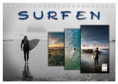 Surfen - so cool (Tischkalender 2026 DIN A5 quer), CALVENDO Monatskalender