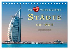 Cover Die 12 meistbesuchten Städte der Welt (Tischkalender 2026 DIN A5 quer), CALVENDO Monatskalender