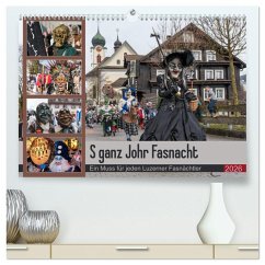 Cover S ganz Johr Fasnacht (hochwertiger Premium Wandkalender 2026 DIN A2 quer), Kunstdruck in Hochglanz