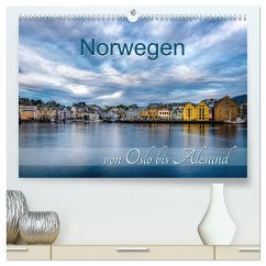 Norwegen von Oslo bis Ålesund (hochwertiger Premium Wandkalender 2026 DIN A2 quer), Kunstdruck in Hochglanz