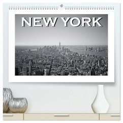 New York in schwarz weiss (hochwertiger Premium Wandkalender 2026 DIN A2 quer), Kunstdruck in Hochglanz