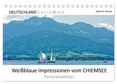 Weißblaue Impressionen vom Chiemsee (Tischkalender 2026 DIN A5 quer), CALVENDO Monatskalender