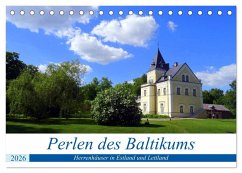 Cover Perlen des Baltikums - Herrenhäuser in Estland und Lettland (Tischkalender 2026 DIN A5 quer), CALVENDO Monatskalender