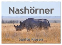 Nashörner - Sanfte Riesen (Wandkalender 2026 DIN A2 quer), CALVENDO Monatskalender
