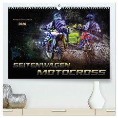 Seitenwagen Motocross (hochwertiger Premium Wandkalender 2026 DIN A2 quer), Kunstdruck in Hochglanz