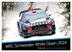 WRC Schweden White Open 2026 (Tischkalender 2026 DIN A5 quer), CALVENDO Monatskalender WRC Schweden White Open 2026 (Tischkalender 2026 DIN A5 quer), CALVENDO Monatskalender