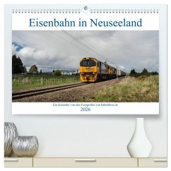 Eisenbahn in Neuseeland (hochwertiger Premium Wandkalender 2026 DIN A2 quer), Kunstdruck in Hochglanz