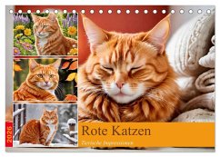 Rote Katzen (Tischkalender 2026 DIN A5 quer), CALVENDO Monatskalender