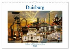 Cover Duisburg. Moderne und Klassische Ansichten. (Wandkalender 2026 DIN A3 quer), CALVENDO Monatskalender