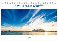 Kreuzfahrtschiffe 2026 (Tischkalender 2026 DIN A5 quer), CALVENDO Monatskalender