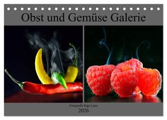 Obst und Gemüse Galerie (Tischkalender 2026 DIN A5 quer), CALVENDO Monatskalender
