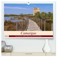 Camargue - Im Land der weißen Pferde und schwarzen Stiere (hochwertiger Premium Wandkalender 2026 DIN A2 quer), Kunstdruck in Hochglanz Cover Camargue - Im Land der weißen Pferde und schwarzen Stiere (hochwertiger Premium Wandkalender 2026 DIN A2 quer), Kunstdruck in Hochglanz