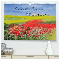 Cover Landschafts-Aquarelle 2026 Roswita Ilona Baumann (hochwertiger Premium Wandkalender 2026 DIN A2 quer), Kunstdruck in Hochglanz