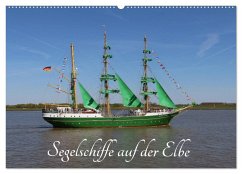 Cover Segelschiffe auf der Elbe (Wandkalender 2026 DIN A2 quer), CALVENDO Monatskalender