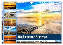 Wattenmeer Nordsee - Lichtstimmungen zwischen Land und Meer (Wandkalender 2026 DIN A4 quer), CALVENDO Monatskalender