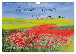 Cover Landschafts-Aquarelle 2026 Roswita Ilona Baumann (Wandkalender 2026 DIN A4 quer), CALVENDO Monatskalender