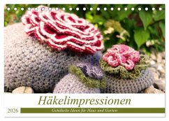 Cover Häkelimpressionen - Gehäkelte Ideen für Haus und Garten (Tischkalender 2026 DIN A5 quer), CALVENDO Monatskalender