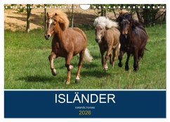 Isländer - icelandic horses (Wandkalender 2026 DIN A4 quer), CALVENDO Monatskalender