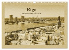 Riga - Ein Kalender im Zeitungsstil (Wandkalender 2026 DIN A3 quer), CALVENDO Monatskalender