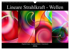 Cover Lineare Strahlkraft - Wellen, Digitale Kunst (Wandkalender 2026 DIN A3 quer), CALVENDO Monatskalender