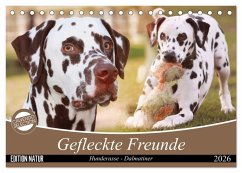 Cover Gefleckte Freunde - Hunderasse Dalmatiner (Tischkalender 2026 DIN A5 quer), CALVENDO Monatskalender