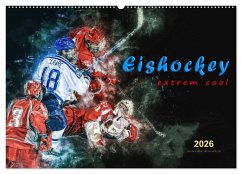 Cover Eishockey - extrem cool (Wandkalender 2026 DIN A2 quer), CALVENDO Monatskalender