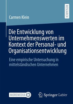 Cover Die Entwicklung von Unternehmenswerten im Kontext der Personal- und Organisationsentwicklung