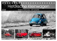 Historische Kleinwagen Made in Germany ART GALERIE (Tischkalender 2026 DIN A5 quer), CALVENDO Monatskalender