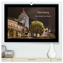 Nürnberg - Die Altstadt bei Nacht (hochwertiger Premium Wandkalender 2026 DIN A2 quer), Kunstdruck in Hochglanz