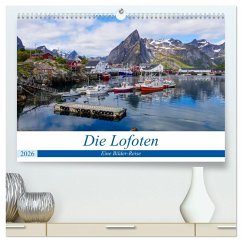 Die Lofoten - Eine Bilder-Reise (hochwertiger Premium Wandkalender 2026 DIN A2 quer), Kunstdruck in Hochglanz