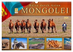 Cover Reise durch Asien - Mongolei (Wandkalender 2026 DIN A3 quer), CALVENDO Monatskalender