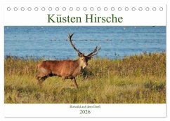 Cover Küsten Hirsche - Rotwild auf dem Darß (Tischkalender 2026 DIN A5 quer), CALVENDO Monatskalender