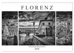 Cover FLORENZ Monochrome Impressionen (Wandkalender 2026 DIN A3 quer), CALVENDO Monatskalender