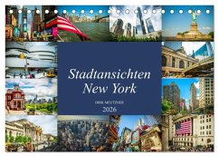 Stadtansichten New York (Tischkalender 2026 DIN A5 quer), CALVENDO Monatskalender