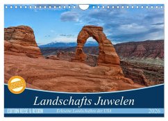 Cover Landschafts Juwelen - Erlesene Landschaften der USA (Wandkalender 2026 DIN A4 quer), CALVENDO Monatskalender